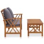 Muebles de jardín 2 piezas con cojines madera maciza de acacia de vidaXL, Conjuntos de jardín - Ref: Foro24-310274, Precio: 3...