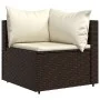 4-piece garden furniture set and brown synthetic rattan cushions by vidaXL, Outdoor sofas - Ref: Foro24-319752, Price: 266,96...