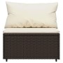 Set muebles de jardín 4 piezas y cojines ratán sintético marrón de vidaXL, Sofás de exterior - Ref: Foro24-319752, Precio: 26...