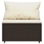 Set muebles de jardín 4 piezas y cojines ratán sintético marrón de vidaXL, Sofás de exterior - Ref: Foro24-319751, Precio: 28...