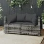 Corner garden sofas with 2 synthetic rattan gray cushions by vidaXL, Outdoor sofas - Ref: Foro24-319774, Price: 157,94 €, Dis...