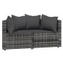 Corner garden sofas with 2 synthetic rattan gray cushions by vidaXL, Outdoor sofas - Ref: Foro24-319774, Price: 157,94 €, Dis...