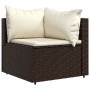 Set muebles de jardín 3 piezas y cojines ratán sintético marrón de vidaXL, Sofás de exterior - Ref: Foro24-319747, Precio: 21...