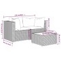 Set muebles de jardín 3 piezas y cojines ratán sintético marrón de vidaXL, Sofás de exterior - Ref: Foro24-319747, Precio: 21...