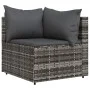 Garden corner sofa with gray synthetic rattan cushions by vidaXL, Outdoor sofas - Ref: Foro24-319761, Price: 80,17 €, Discoun...