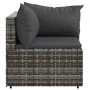 Garden corner sofa with gray synthetic rattan cushions by vidaXL, Outdoor sofas - Ref: Foro24-319761, Price: 80,17 €, Discoun...