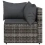 Garden corner sofa with gray synthetic rattan cushions by vidaXL, Outdoor sofas - Ref: Foro24-319761, Price: 80,17 €, Discoun...