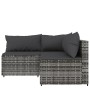 Set de muebles de jardín 3 pzas y cojines ratán sintético gris de vidaXL, Sofás de exterior - Ref: Foro24-319764, Precio: 238...