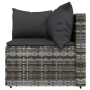 Set de muebles de jardín 3 pzas y cojines ratán sintético gris de vidaXL, Sofás de exterior - Ref: Foro24-319764, Precio: 238...