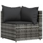 Set de muebles de jardín 4 pzas y cojines ratán sintético gris de vidaXL, Sofás de exterior - Ref: Foro24-319765, Precio: 321...