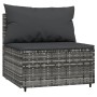 Set de muebles de jardín 4 pzas y cojines ratán sintético gris de vidaXL, Sofás de exterior - Ref: Foro24-319765, Precio: 321...