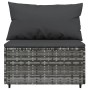 Set de muebles de jardín 4 pzas y cojines ratán sintético gris de vidaXL, Sofás de exterior - Ref: Foro24-319765, Precio: 321...
