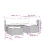 Set de muebles de jardín 4 pzas y cojines ratán sintético gris de vidaXL, Sofás de exterior - Ref: Foro24-319765, Precio: 321...