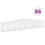 Cestas de gaviones 6 uds forma de arco hierro 400x30x60/80 cm en Macetas y jardineras | Comprar online en Foru.es