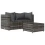 3-piece garden furniture set and gray synthetic rattan cushions by vidaXL, Outdoor sofas - Ref: Foro24-319763, Price: 190,91 ...