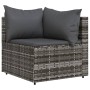 Set de muebles de jardín 3 pzas y cojines ratán sintético gris de vidaXL, Sofás de exterior - Ref: Foro24-319763, Precio: 194...