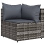 Set de muebles de jardín 4 pzas y cojines ratán sintético gris de vidaXL, Sofás de exterior - Ref: Foro24-319768, Precio: 290...