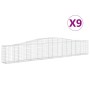 Cestas de gaviones 9 uds forma de arco hierro 400x30x60/80 cm en Macetas y jardineras | Comprar online en Foru.es
