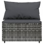 Set de muebles de jardín 4 pzas y cojines ratán sintético gris de vidaXL, Sofás de exterior - Ref: Foro24-319768, Precio: 290...