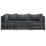 3-piece garden furniture set and gray synthetic rattan cushions by vidaXL, Outdoor sofas - Ref: Foro24-319766, Price: 206,28 ...