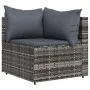 3-piece garden furniture set and gray synthetic rattan cushions by vidaXL, Outdoor sofas - Ref: Foro24-319766, Price: 206,28 ...