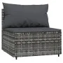 3-piece garden furniture set and gray synthetic rattan cushions by vidaXL, Outdoor sofas - Ref: Foro24-319766, Price: 206,28 ...