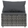 3-piece garden furniture set and gray synthetic rattan cushions by vidaXL, Outdoor sofas - Ref: Foro24-319766, Price: 206,28 ...
