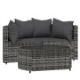 Set de muebles de jardín 3 pzas y cojines ratán sintético gris de vidaXL, Sofás de exterior - Ref: Foro24-319775, Precio: 192...
