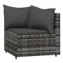 Set de muebles de jardín 3 pzas y cojines ratán sintético gris de vidaXL, Sofás de exterior - Ref: Foro24-319775, Precio: 192...