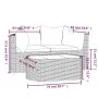 Set de muebles de jardín 3 pzas y cojines ratán sintético gris de vidaXL, Sofás de exterior - Ref: Foro24-319775, Precio: 192...
