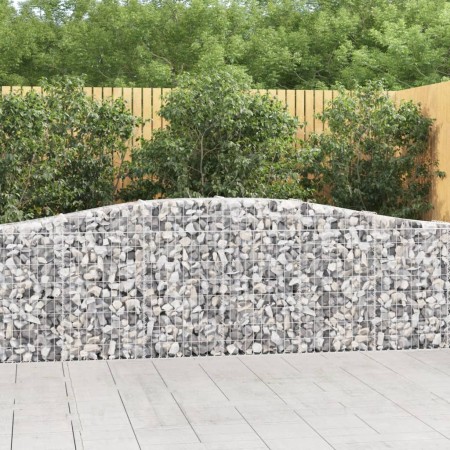 Cestas de gaviones 2 uds forma de arco hierro 400x30x80/100 cm en Macetas y jardineras | Comprar online en Foru.es