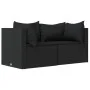 Garden corner sofas with cushions 2 pcs black synthetic rattan by vidaXL, Outdoor sofas - Ref: Foro24-319778, Price: 190,45 €...