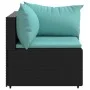 Garden corner sofa with black synthetic rattan cushions by vidaXL, Outdoor sofas - Ref: Foro24-319793, Price: 75,53 €, Discou...