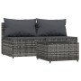 Set de muebles de jardín 3 pzas y cojines ratán sintético gris de vidaXL, Sofás de exterior - Ref: Foro24-319771, Precio: 170...