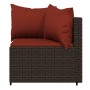 Set muebles de jardín 3 piezas y cojines ratán sintético marrón de vidaXL, Sofás de exterior - Ref: Foro24-319823, Precio: 20...