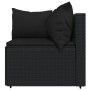 Set de muebles de jardín 3 pzas y cojines ratán sintético negro de vidaXL, Sofás de exterior - Ref: Foro24-319782, Precio: 27...