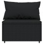 Set de muebles de jardín 3 pzas y cojines ratán sintético negro de vidaXL, Sofás de exterior - Ref: Foro24-319782, Precio: 27...