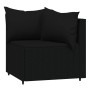 Set de muebles de jardín 3 pzas y cojines ratán sintético negro de vidaXL, Sofás de exterior - Ref: Foro24-319791, Precio: 20...