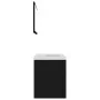 Conjunto de muebles de baño aglomerado negro de vidaXL, Muebles de baño - Ref: Foro24-3070866, Precio: 162,71 €, Descuento: %