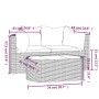 Set de muebles de jardín 3 pzas y cojines ratán sintético negro de vidaXL, Sofás de exterior - Ref: Foro24-319791, Precio: 20...
