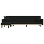 Sofá cama en forma de L tela negro 275x140x70 cm de vidaXL, Sofás - Ref: Foro24-3157234, Precio: 420,75 €, Descuento: %
