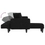 Sofá cama en forma de L tela negro 275x140x70 cm de vidaXL, Sofás - Ref: Foro24-3157234, Precio: 420,75 €, Descuento: %