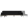 Sofá cama en forma de L tela negro 275x140x70 cm de vidaXL, Sofás - Ref: Foro24-3157234, Precio: 435,82 €, Descuento: %