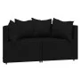 Garden corner sofas with cushions 2 pcs black synthetic rattan by vidaXL, Outdoor sofas - Ref: Foro24-319790, Price: 164,87 €...