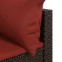 Sofá de esquina de jardín con cojines ratán sintético marrón by vidaXL, Outdoor sofas - Ref: Foro24-319809, Price: 74,25 €, D...