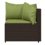 Set muebles de jardín 3 piezas y cojines ratán sintético marrón de vidaXL, Sofás de exterior - Ref: Foro24-319839, Precio: 26...