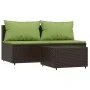 3-piece garden furniture set and brown synthetic rattan cushions by vidaXL, Outdoor sofas - Ref: Foro24-319835, Price: 200,33...