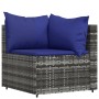 Set de muebles de jardín 4 pzas y cojines ratán sintético gris de vidaXL, Sofás de exterior - Ref: Foro24-319847, Precio: 235...