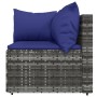 Set de muebles de jardín 4 pzas y cojines ratán sintético gris de vidaXL, Sofás de exterior - Ref: Foro24-319847, Precio: 235...