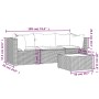 Set de muebles de jardín 4 pzas y cojines ratán sintético gris de vidaXL, Sofás de exterior - Ref: Foro24-319847, Precio: 235...